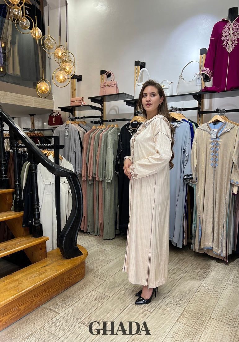 Djellaba deux pièces en Kamkha