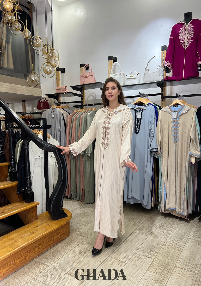 Djellaba deux pièces en Kamkha