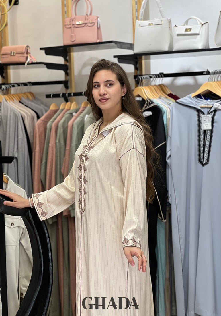 Djellaba deux pièces en Kamkha