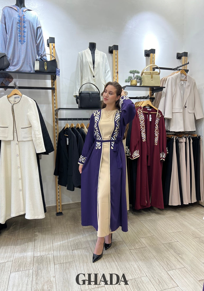 Abaya Kimono avec broderie