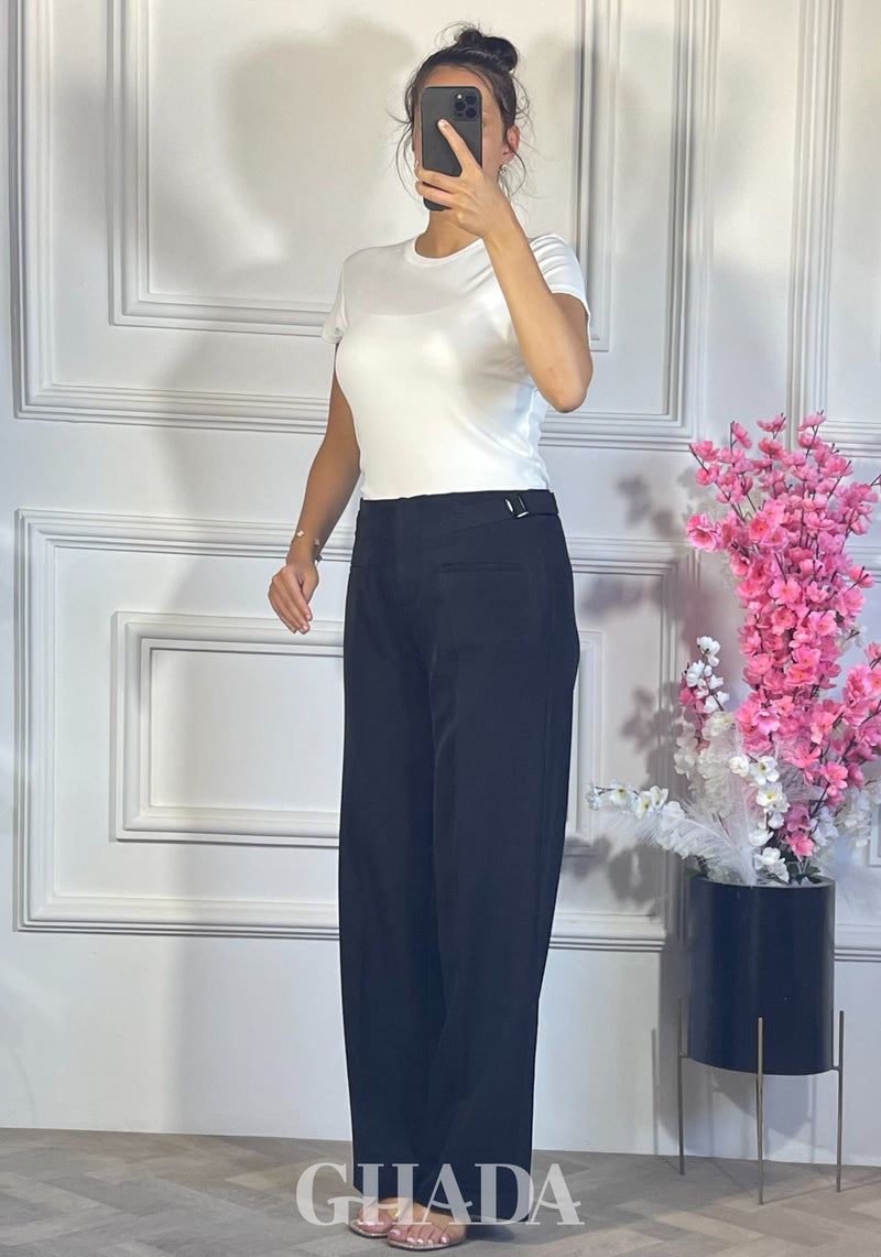 PANTALON COUPE AJUSTE - NOIR