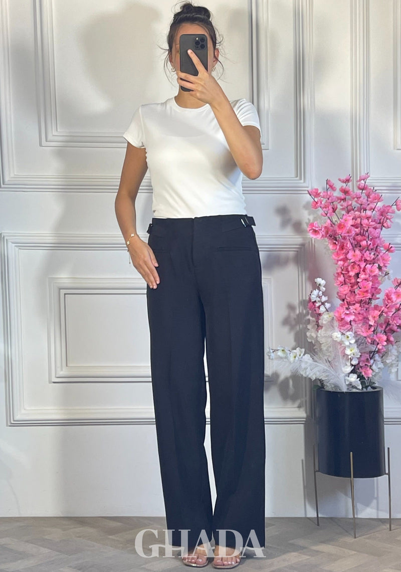 PANTALON COUPE AJUSTE - NOIR