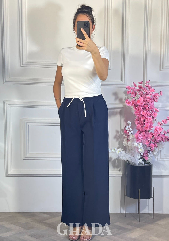 PANTALON CUPE AMESTERDAM - BLEU MARINE