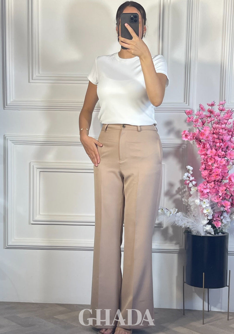 PANTALON PATTE D'ELEPHANT - BEIGE