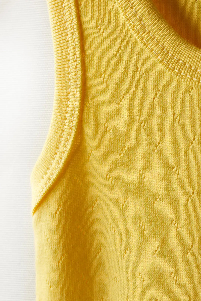 Body Débardeur Bébé Jacquard Respirant en Coton
