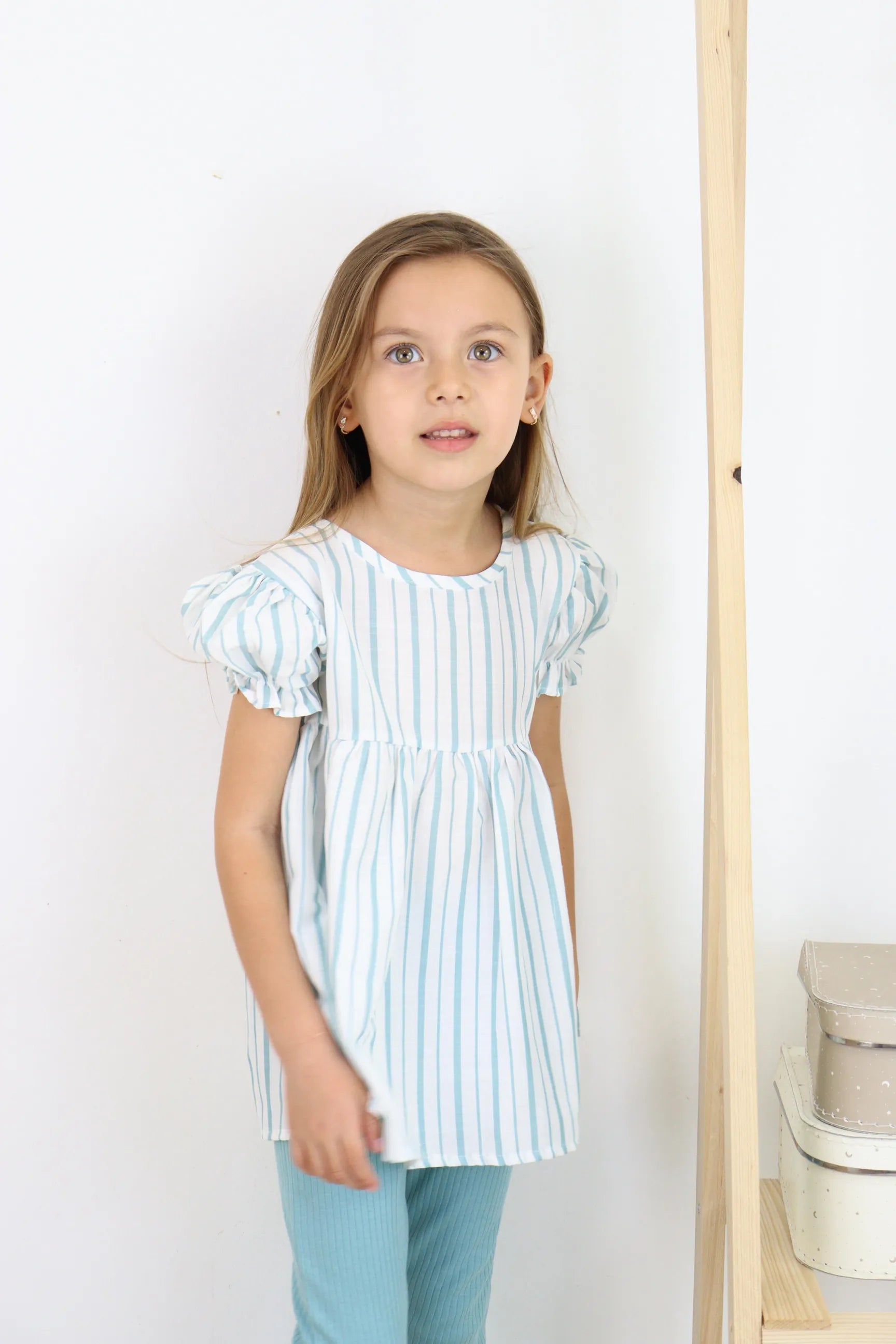 Ensemble Fille 2 Pièces à Manches Bouffantes