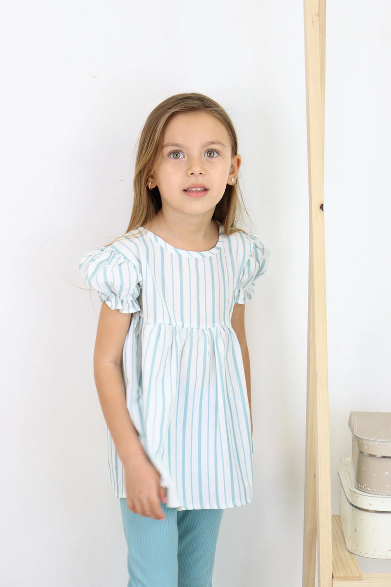 Ensemble Fille 2 Pièces à Manches Bouffantes
