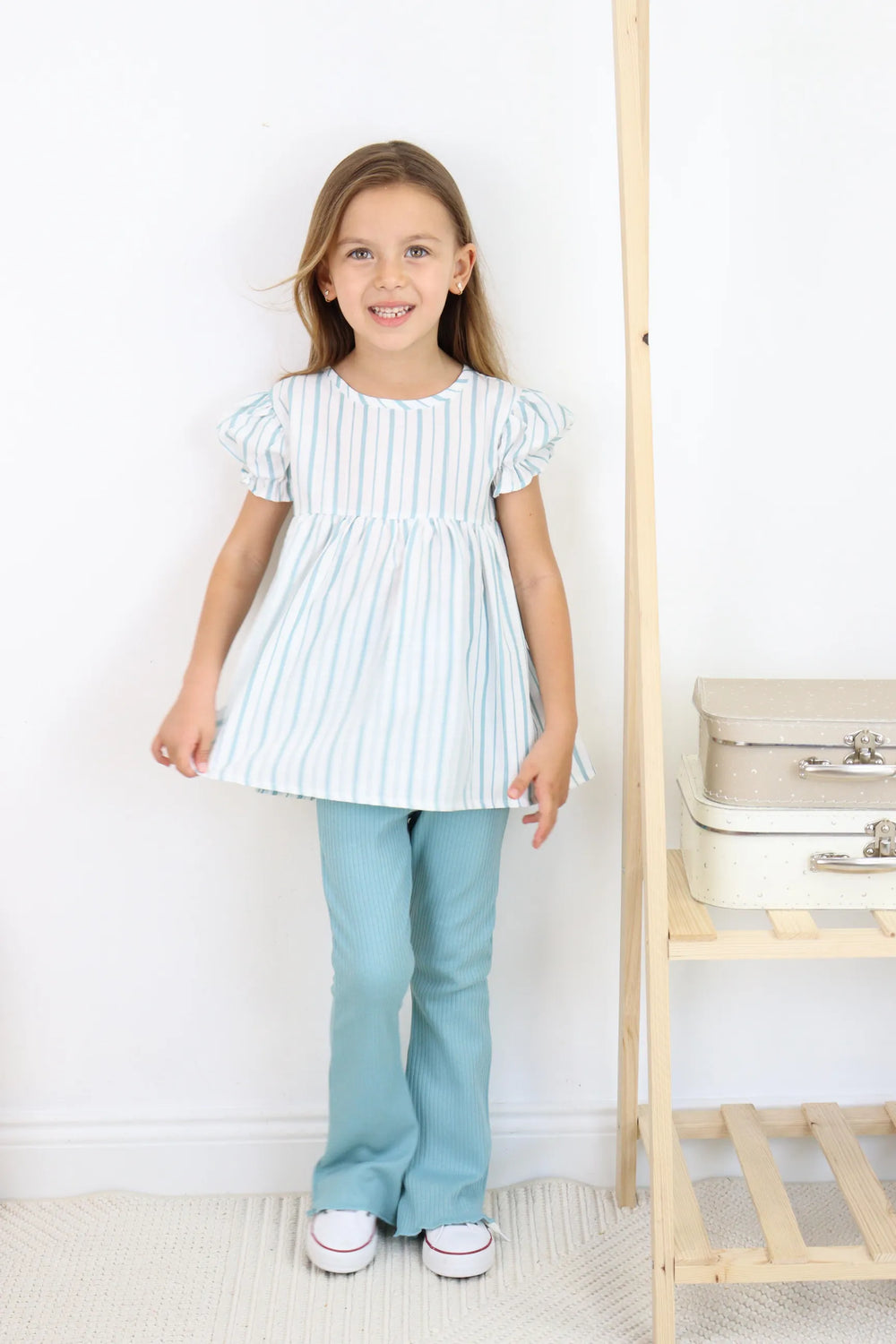 Ensemble Fille 2 Pièces à Manches Bouffantes