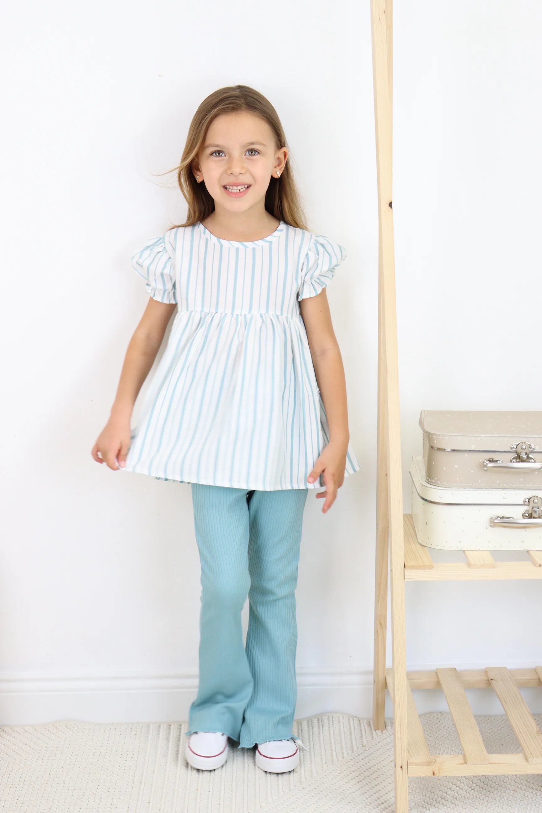 Ensemble Fille 2 Pièces à Manches Bouffantes