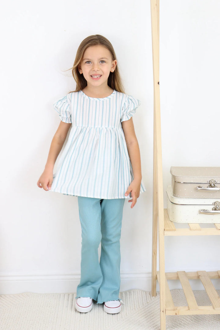 Ensemble Fille 2 Pièces à Manches Bouffantes