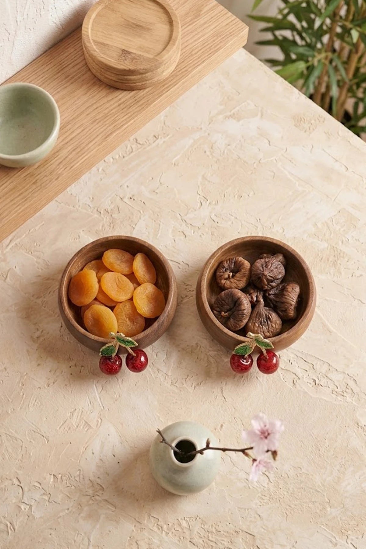 Set de 2 Bols de Présentation Effet Acacia 8,5 cm