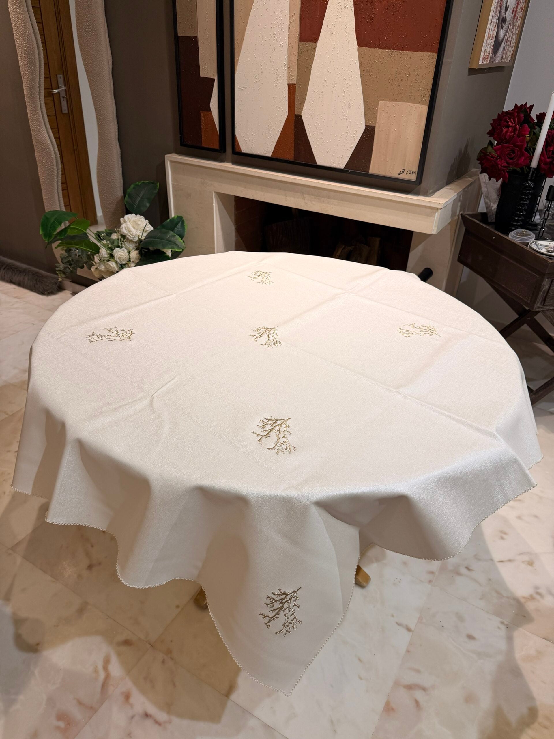 Nappe motif corail