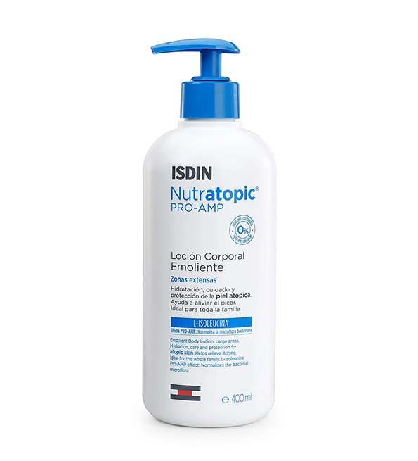 لوشن مرطب ISDIN Nutratopic Pro-AMP للبشرة الجافة والحساسة – 400 مل