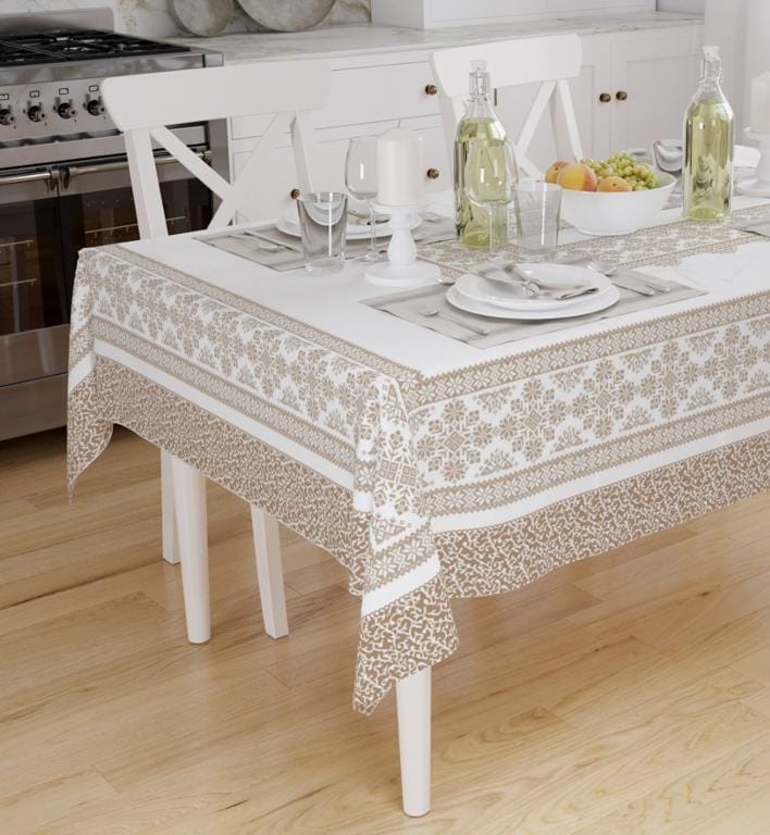 Nappe en tissu polyester imprimé à motifs kilim (140 × 180 cm) - Justyol