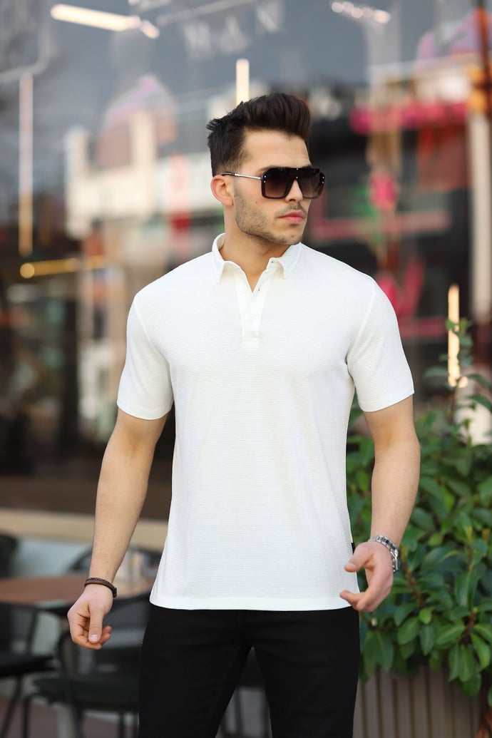 Jakarlı Polo Yaka T-shirt - Justyol