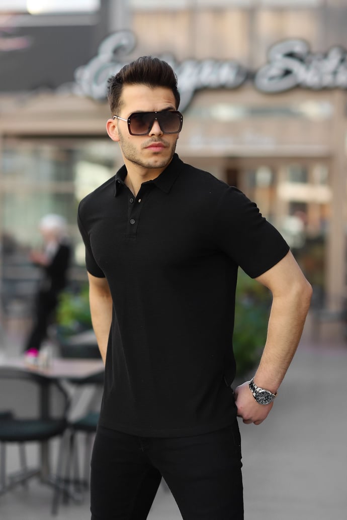 Jakarlı Polo Yaka T-shirt - Justyol
