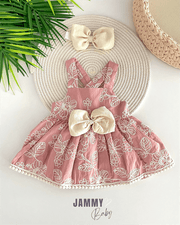 jasmine self - patterned bandana linen dress - dry - Justyol