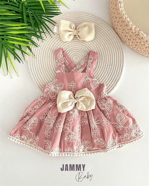 jasmine self - patterned bandana linen dress - dry - Justyol