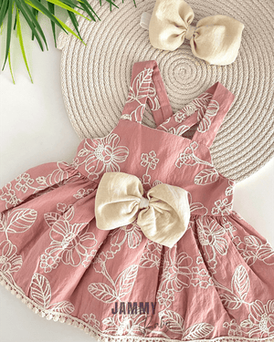 jasmine self - patterned bandana linen dress - dry - Justyol