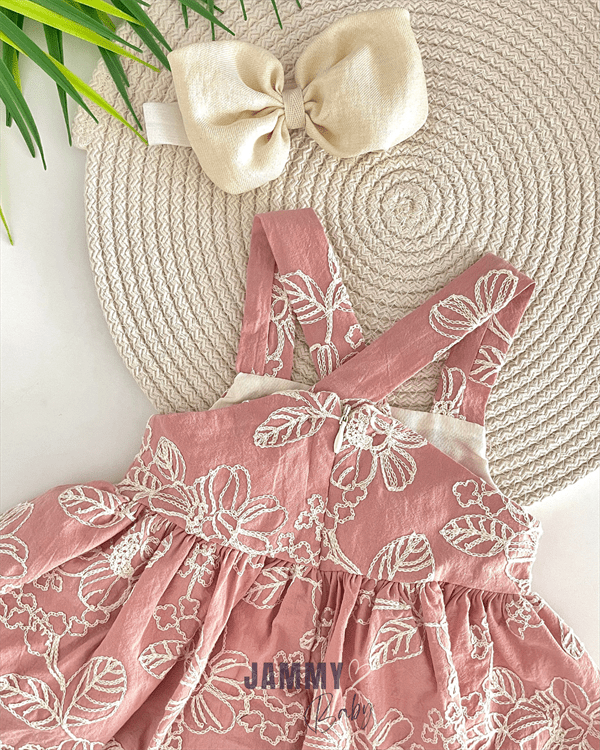 jasmine self - patterned bandana linen dress - dry - Justyol