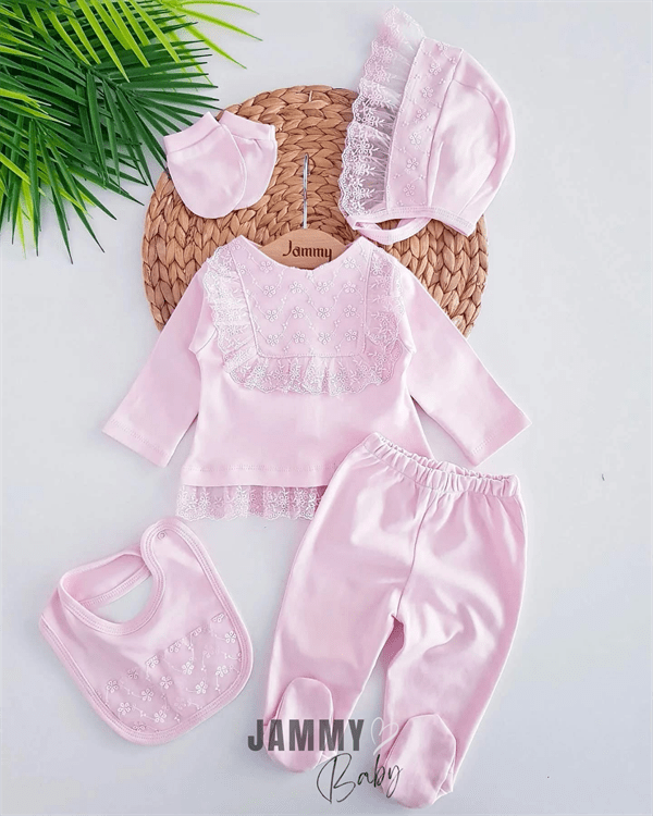 jenny 5 parça yenidoğan set - beyaz - Justyol
