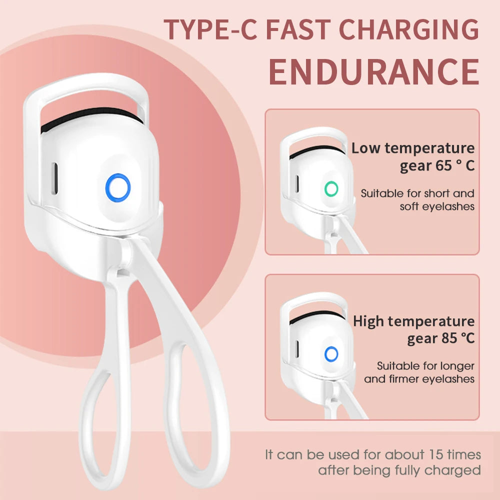 Recourbe-Cils Chauffant Électrique Rechargeable avec Contrôle de Température