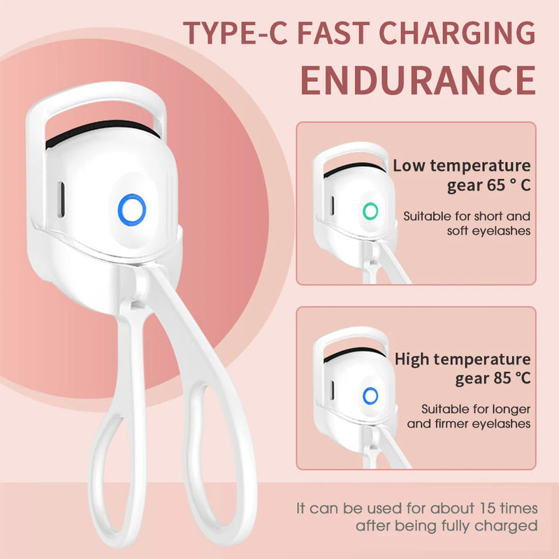 Recourbe-Cils Chauffant Électrique Rechargeable avec Contrôle de Température