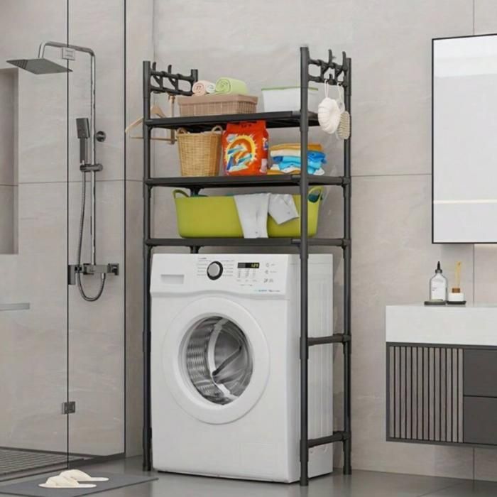 Étagère de Rangement au-Dessus du Lave-Linge Multi-Niveaux