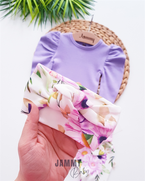 juana floral design balloon sleeve set