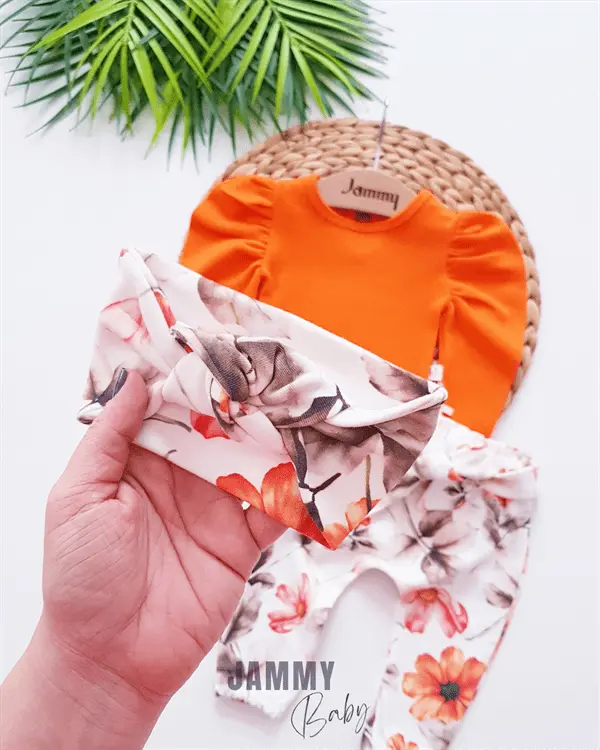 juana floral design balloon sleeve set - Justyol