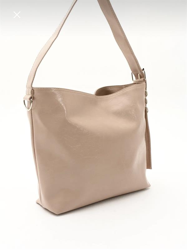 <tc>Sac à main Jules, couleur beige, porté épaule.</tc>