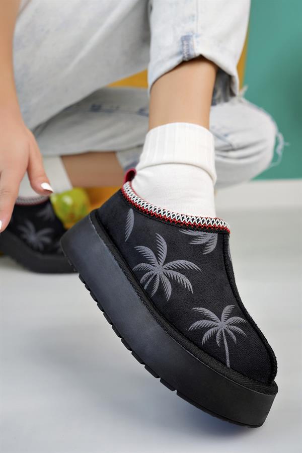 aymood kadin nude süet yarim bot içi tüylü kalin taban ayakkabi - Justyol