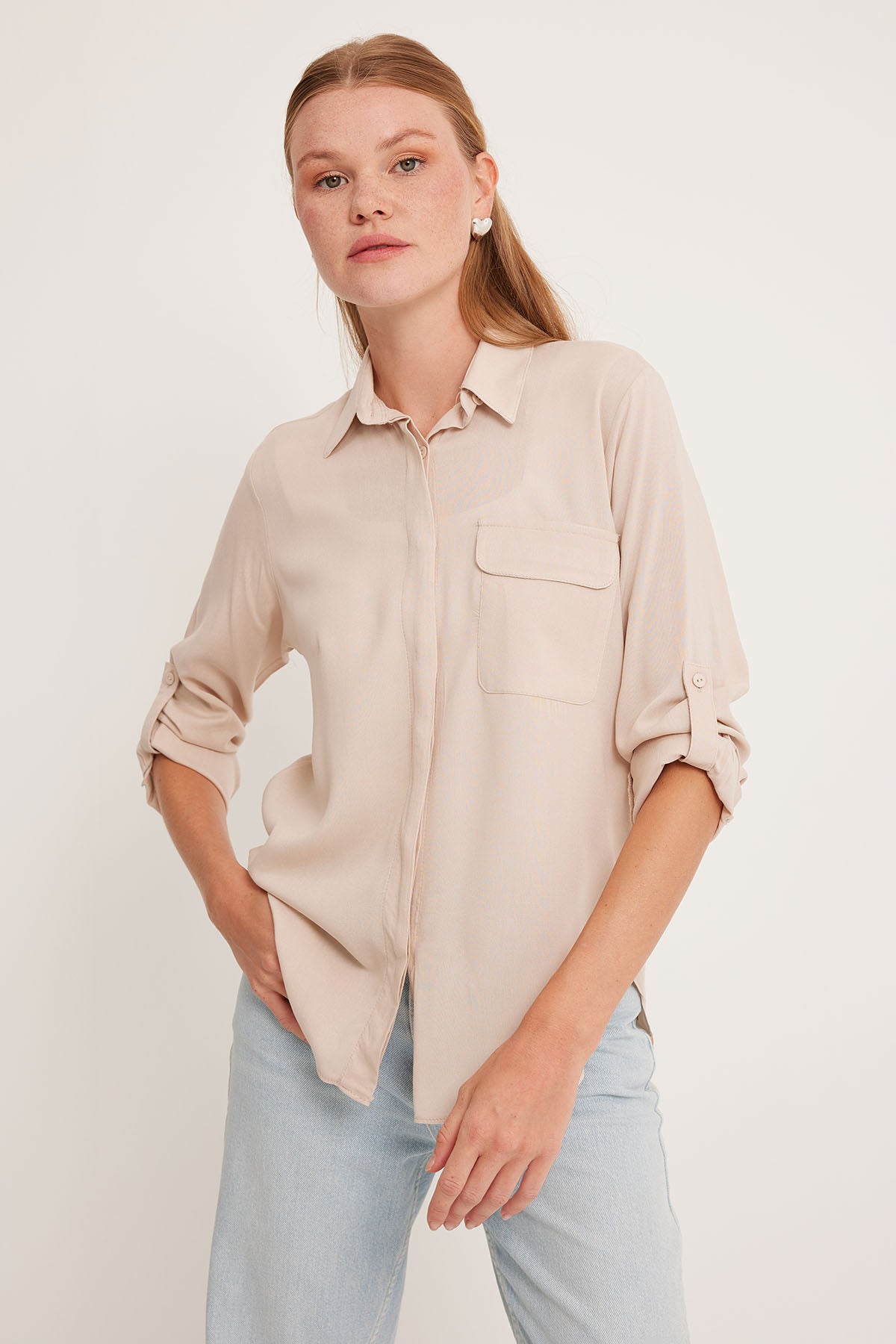 chemise femme à poche détaillée 20234