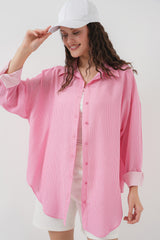 <tc>Chemise oversize à rayures pour femme - 20295</tc>