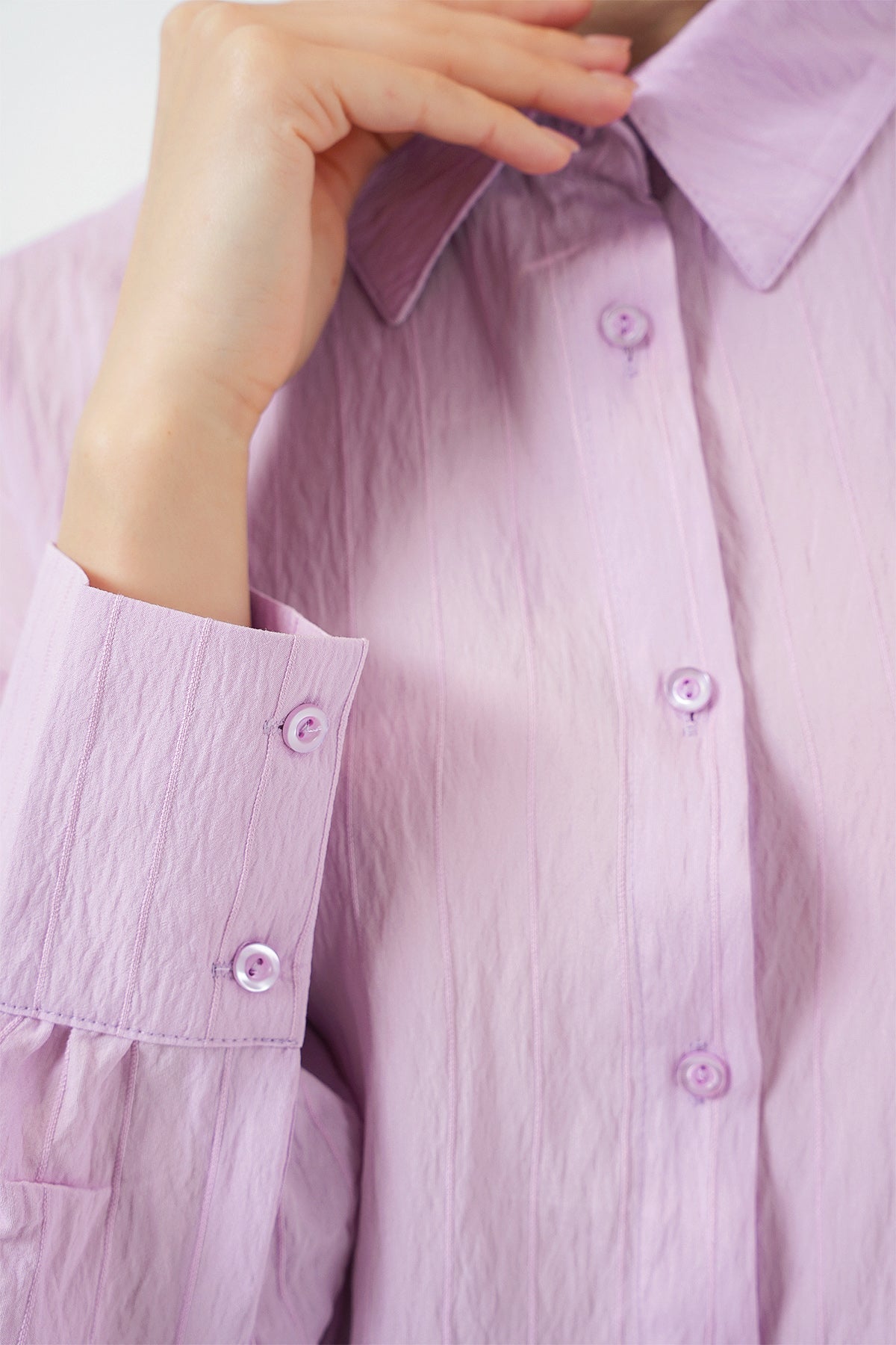 kadin çizgili uzun gömlek tunik 5963 - kahverengi - Justyol