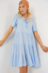 kadin kisa kol kisa elbise 2554 - Justyol