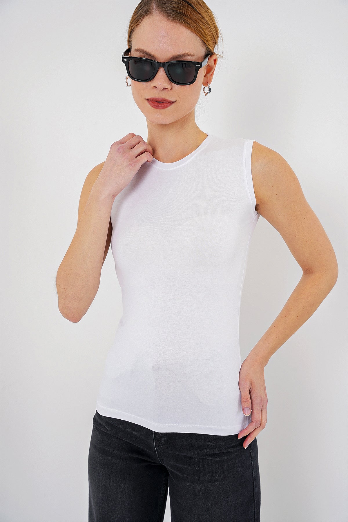 kadin kolsuz body 4347 - Justyol