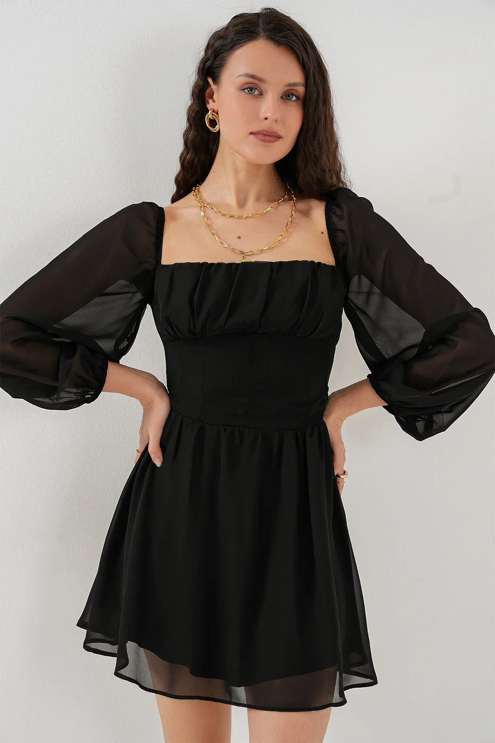 Robe mini en tulle pour femme 2514
