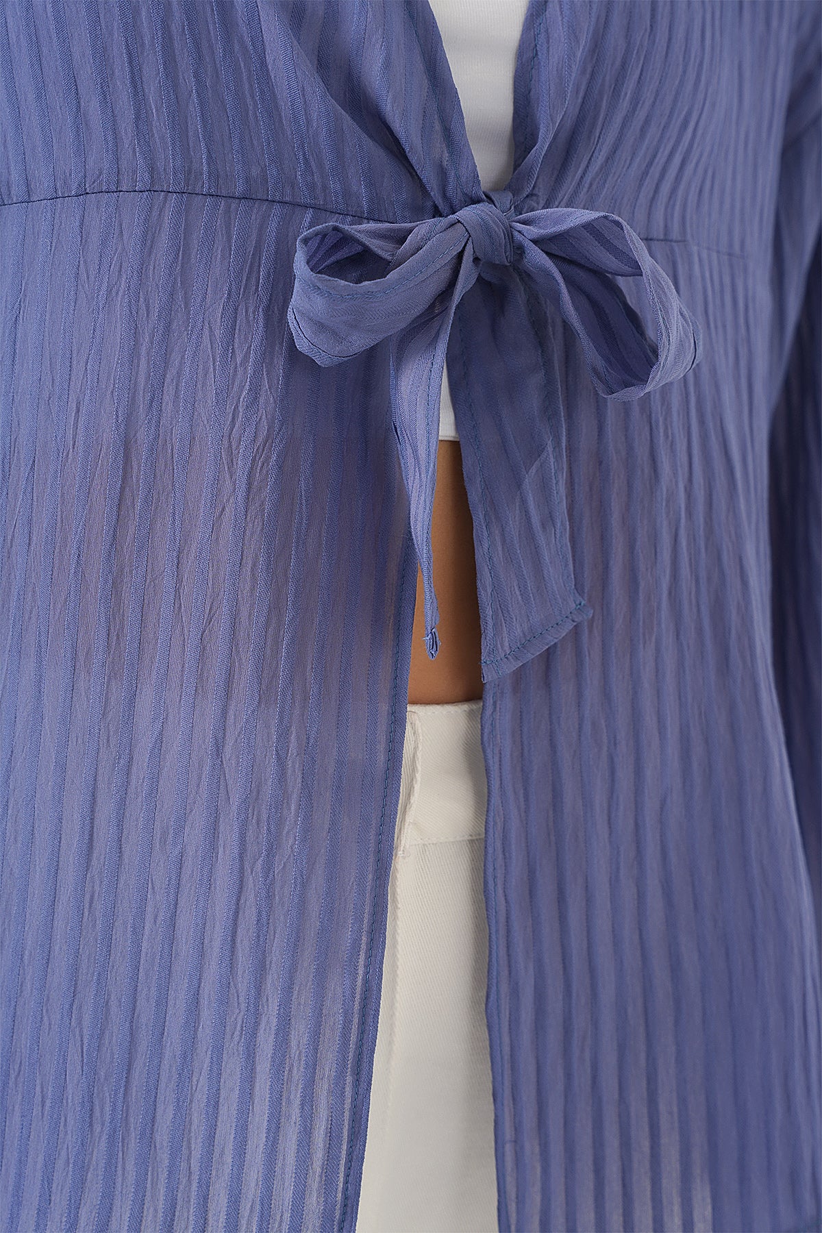 kadin önü bağcikli bluz 952 - Justyol