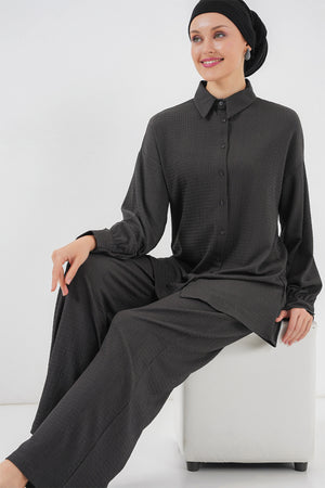 kadin örme tesettür alt üst takim 6711 - Justyol