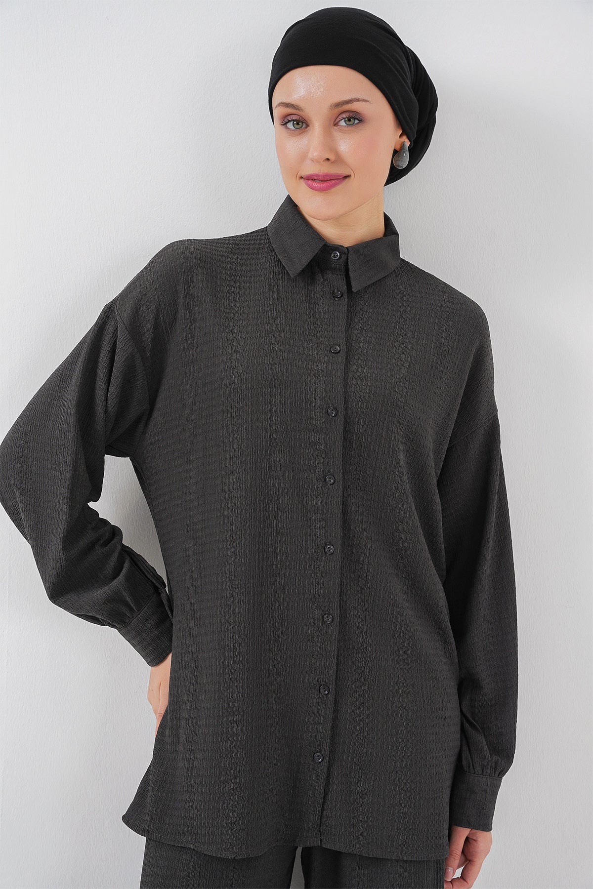 kadin örme tesettür alt üst takim 6711 - Justyol