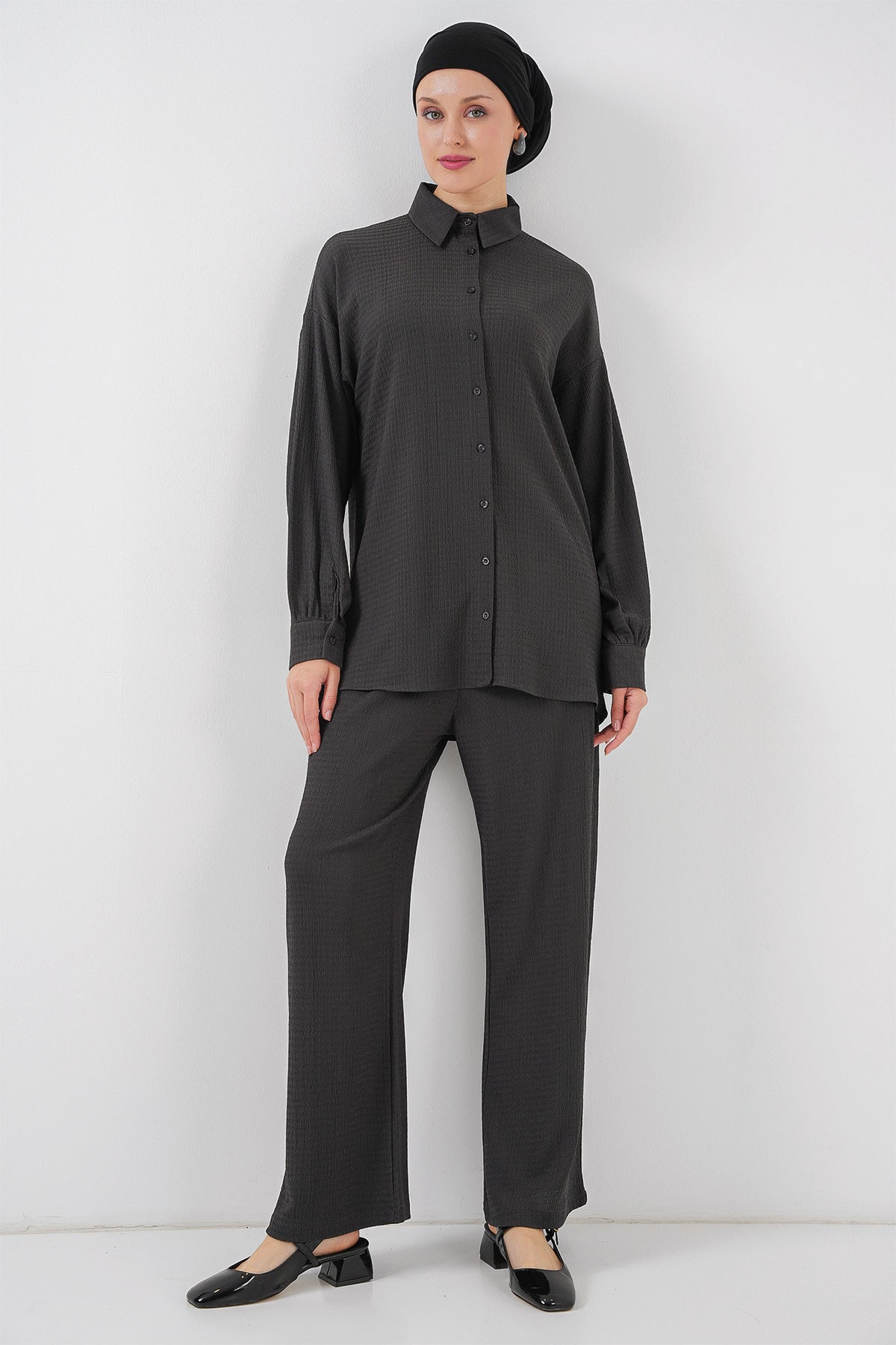 kadin örme tesettür alt üst takim 6711 - Justyol