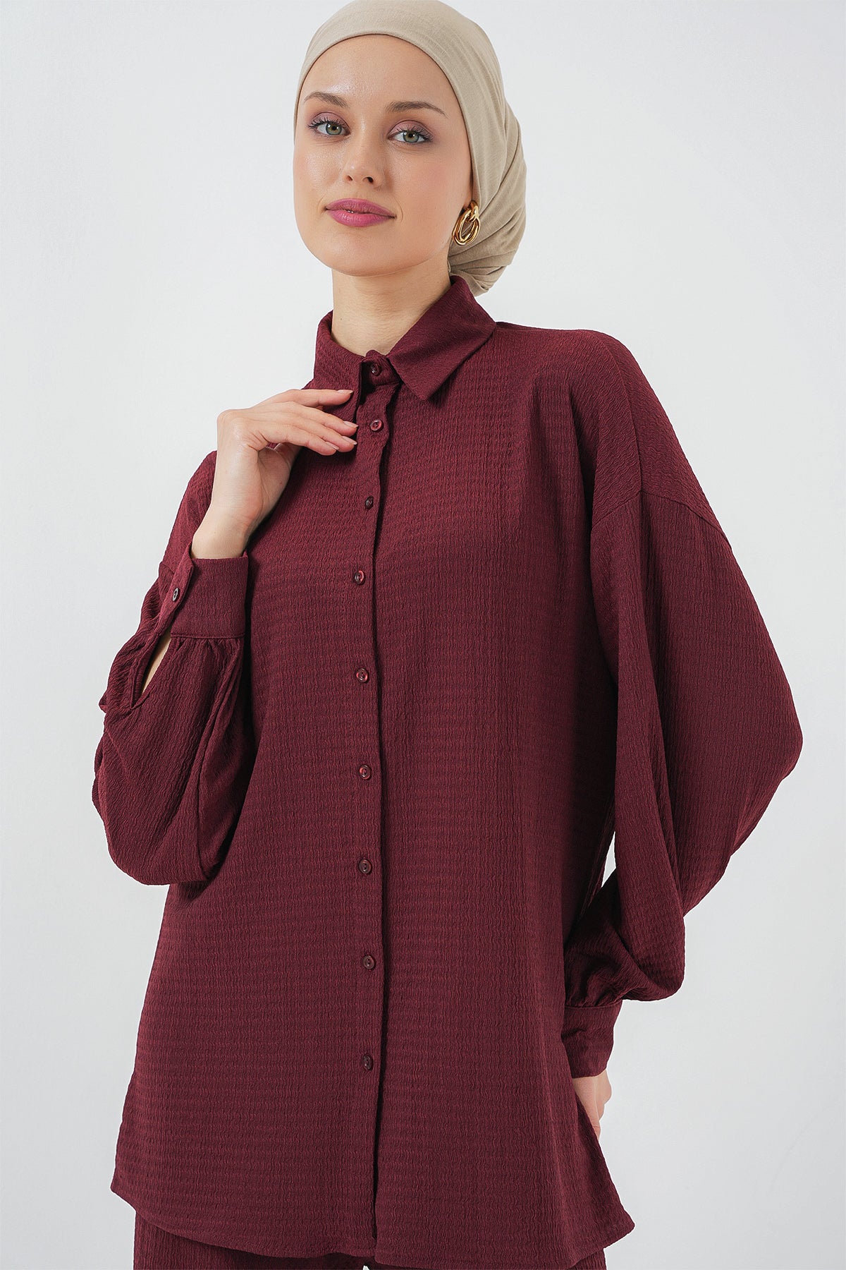 kadin örme tesettür alt üst takim 6711 - Justyol