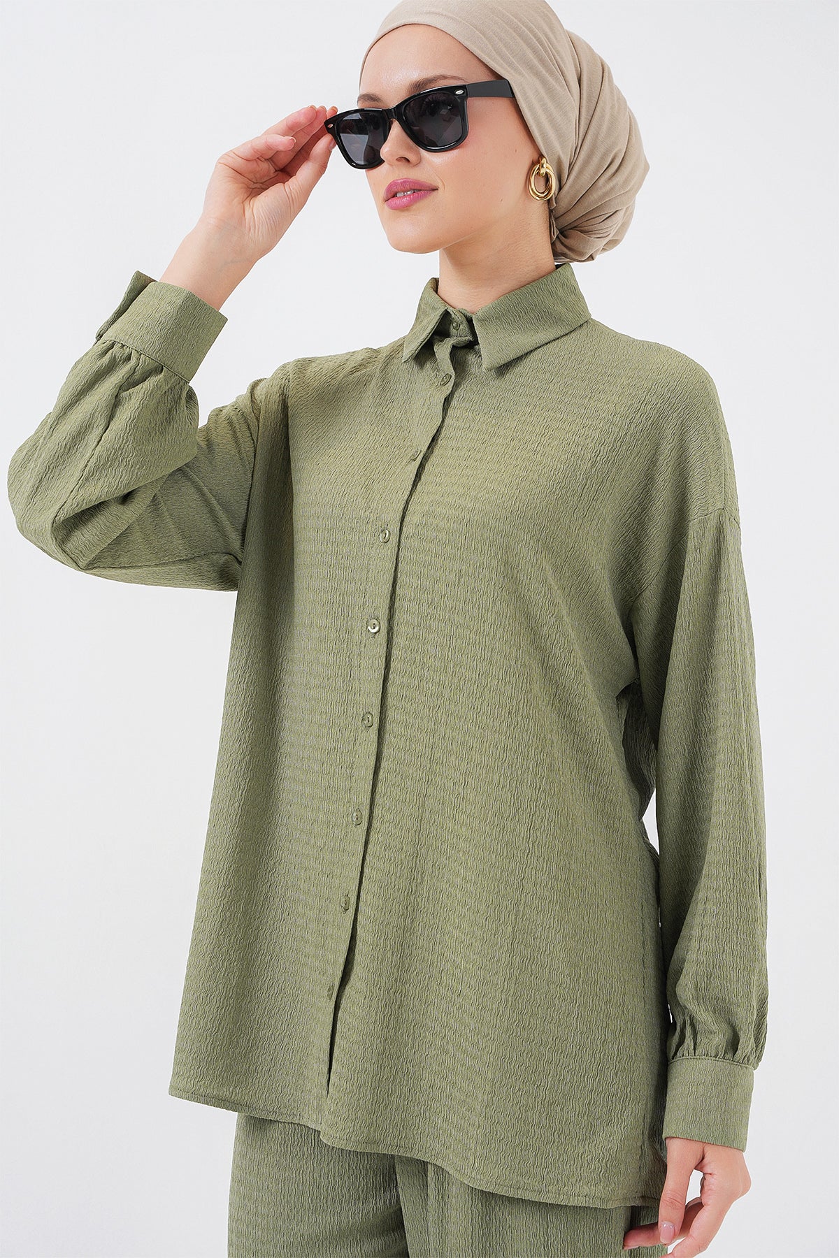 kadin örme tesettür alt üst takim 6711 - Justyol