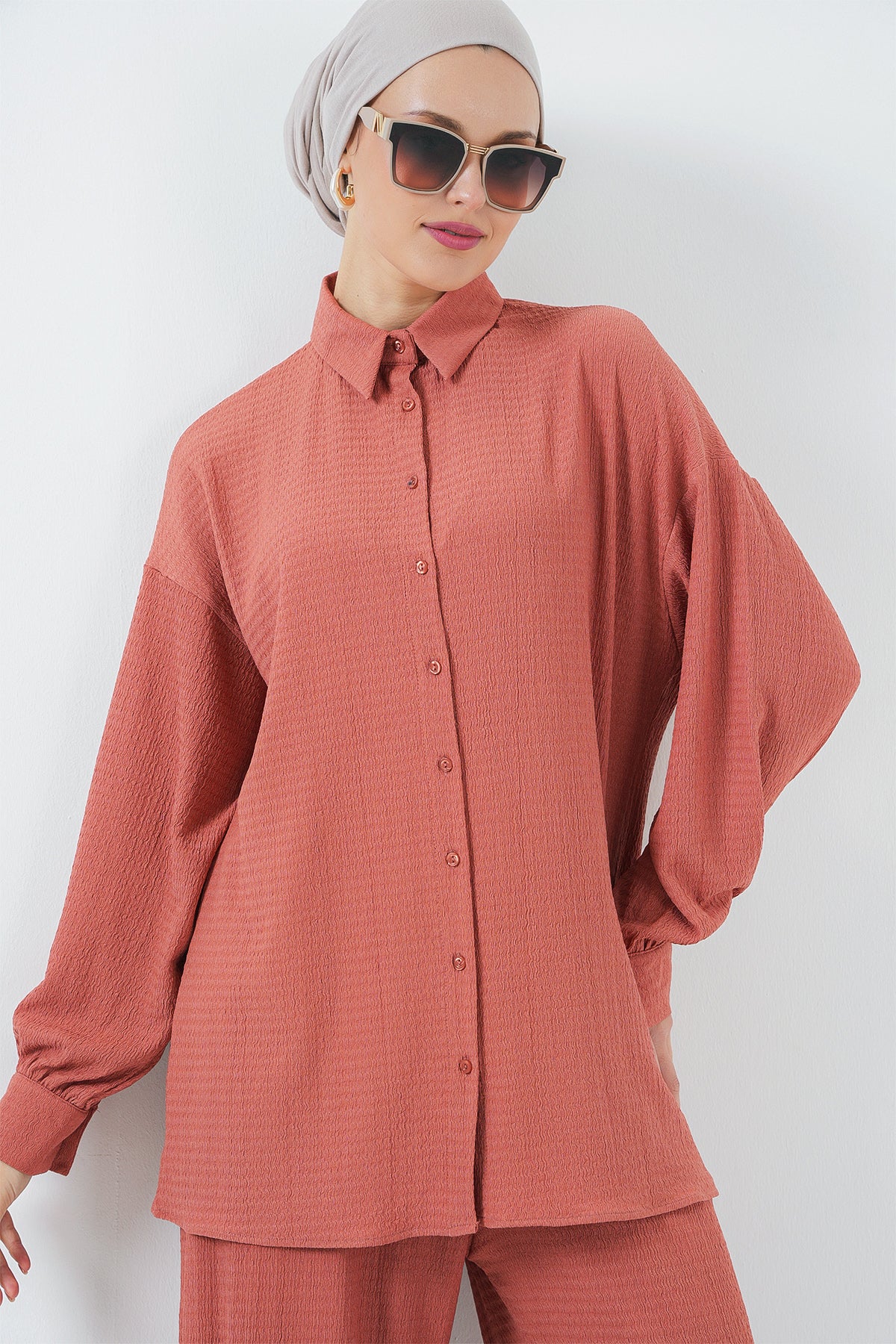 kadin örme tesettür alt üst takim 6711 - Justyol