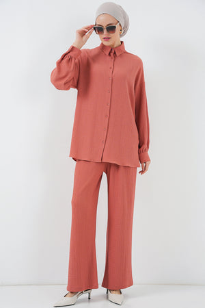 kadin örme tesettür alt üst takim 6711 - Justyol