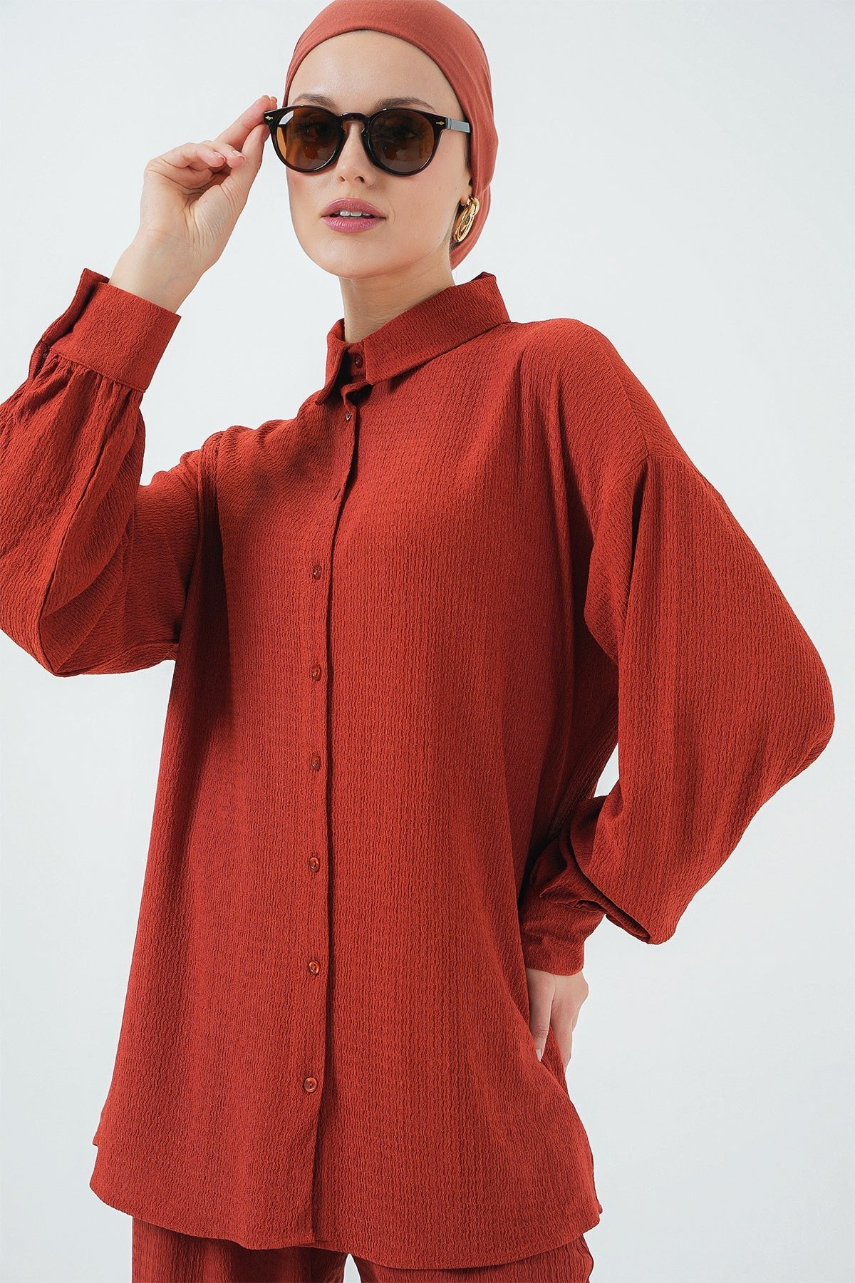 kadin örme tesettür alt üst takim 6711 - Justyol