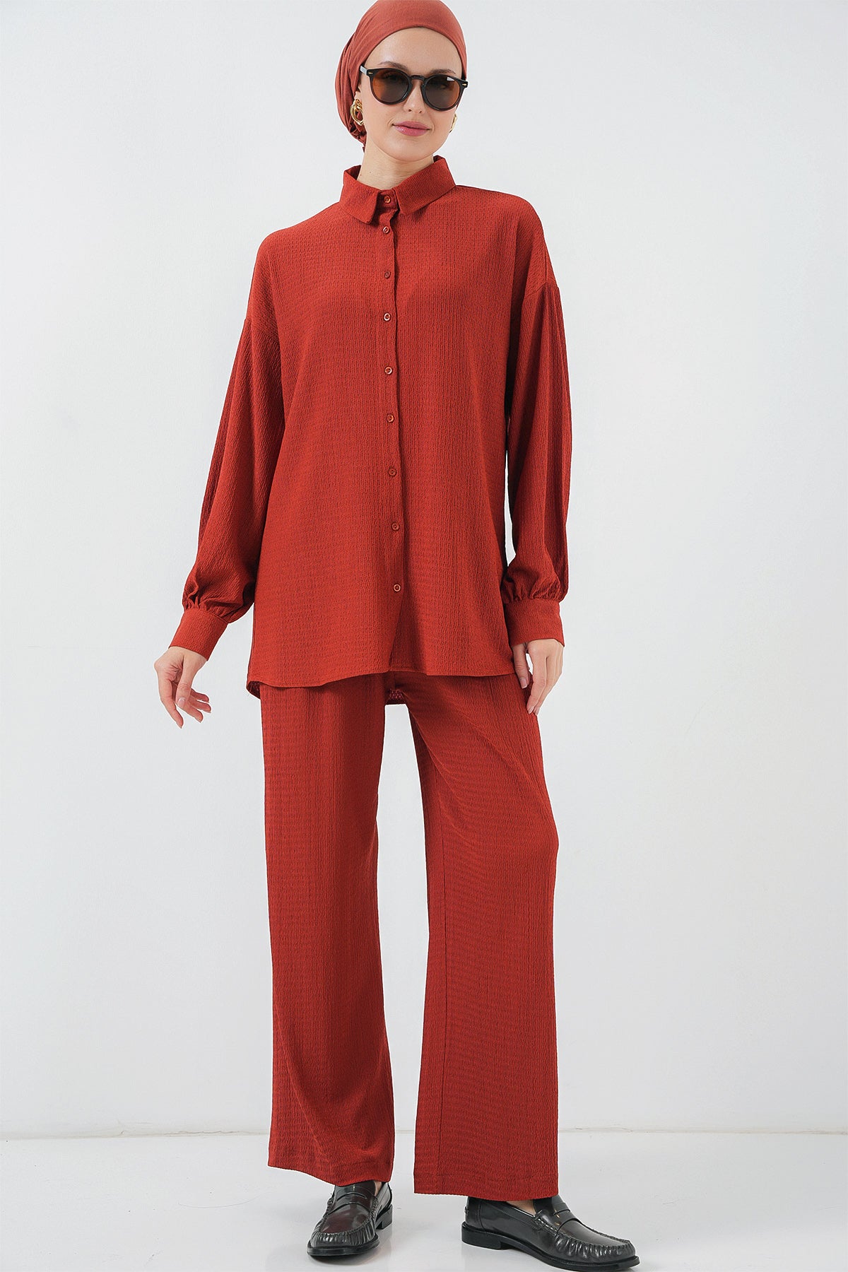 kadin örme tesettür alt üst takim 6711 - Justyol