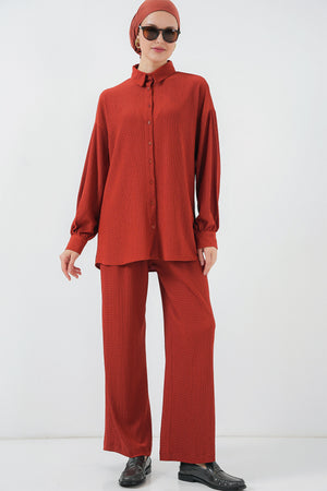 kadin örme tesettür alt üst takim 6711 - Justyol