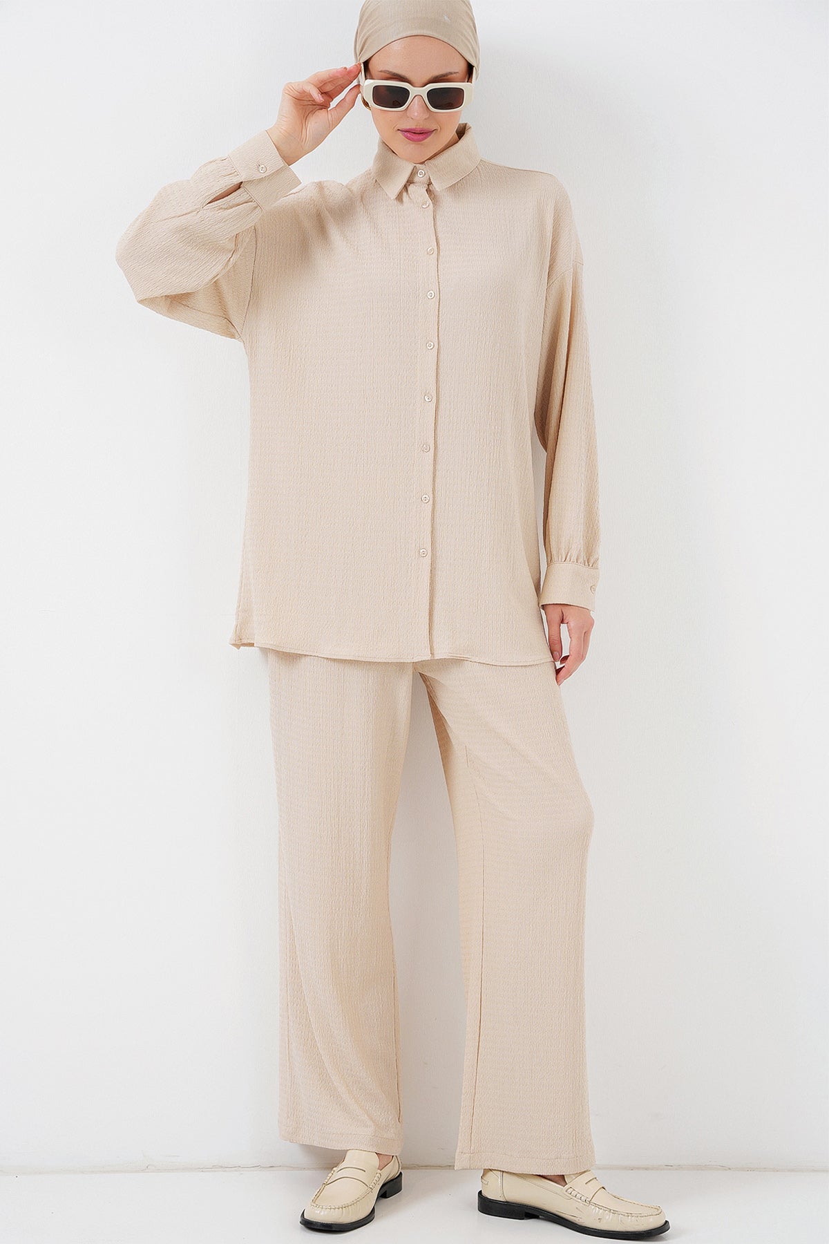 kadin örme tesettür alt üst takim 6711 - Justyol